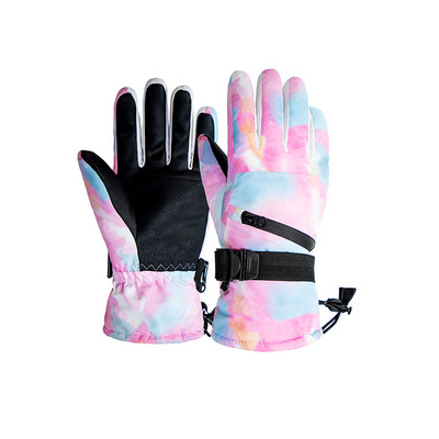 Zimske skijaške rukavice za snowboard od PU kože, neklizajući zaslon osjetljiv na dodir, vodootporan, motocikl, biciklizam, tople rukavice za snijeg, uniseks