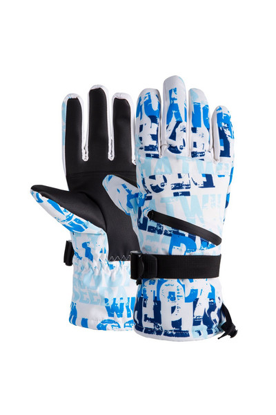 Zimske skijaške rukavice za snowboard od PU kože, neklizajući zaslon osjetljiv na dodir, vodootporan, motocikl, biciklizam, tople rukavice za snijeg, uniseks