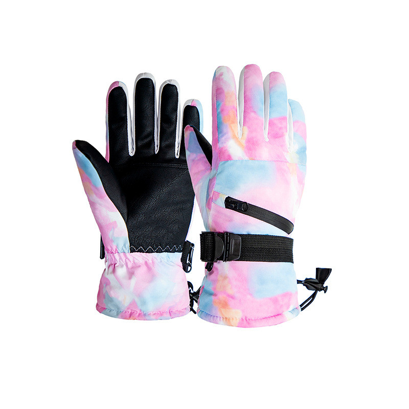 Zimske skijaške rukavice za snowboard od PU kože, neklizajući zaslon osjetljiv na dodir, vodootporan, motocikl, biciklizam, tople rukavice za snijeg, uniseks