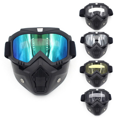 Bărbați, femei, mască de schi snowboard, ochelari de schi pentru motocicletă de zăpadă, rezistenți la vânt, motocross, ochelari de protecție în siguranță, ochelari de soare cu filtru bucal