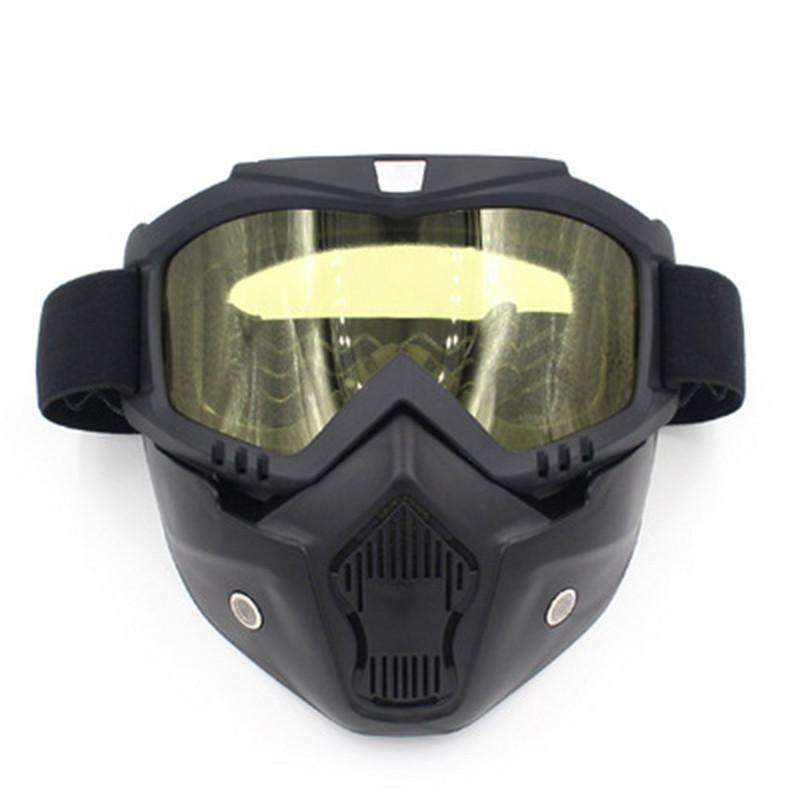 Vyrai Moterys Slidinėjimo Snieglenčių Kaukė Sniegaeigiai Slidinėjimo Akiniai Neperšlampami Motocross saugūs Apsauginiai Akiniai Akiniai nuo saulės Su burnos filtru