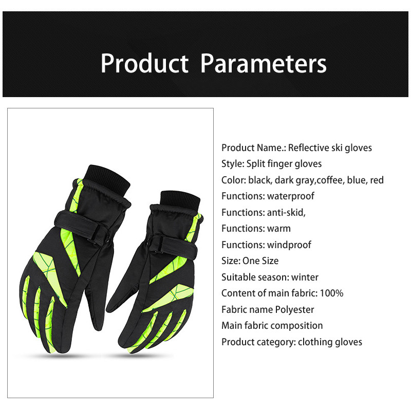 Žieminės pirštinės šiltai Važiavimas dviračiu Važiavimas dviračiu Važiavimas Bėgimas Žygiai Laipiojimas Slidinėjimas Lauke Sportas Vyrams Moterims Šviesą atspindintis dizainas