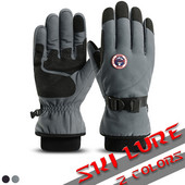 Žiemos motociklas slidinėjimas Storos šiltos pirštinės Jutiklinis ekranas, atsparus vėjui, neslystantis, vandeniui atsparus važiavimas dviračiu, snieglenčių sportas, slidinėjimo pirštinės moterims, vyrams