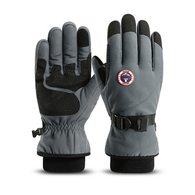 Žiemos motociklas slidinėjimas Storos šiltos pirštinės Jutiklinis ekranas, atsparus vėjui, neslystantis, vandeniui atsparus važiavimas dviračiu, snieglenčių sportas, slidinėjimo pirštinės moterims, vyrams