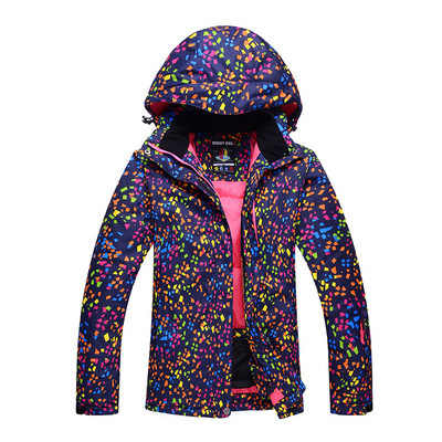 Дамско ски яке Топла зимна водоустойчива ветровка Палто с качулка Якета за сноуборд SK039