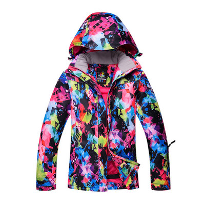 Дамско ски яке Топла зимна водоустойчива ветровка Палто с качулка Якета за сноуборд SK039