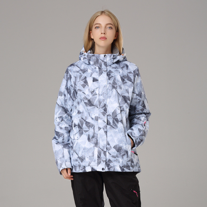 2021 m. žiemos naujas moterų slidinėjimo kostiumas lauko snieglenčių striukė Šilta slidinėjimo striukė vėjui nepralaidi vandeniui kvėpuojanti viršutinė medvilninė striukė
