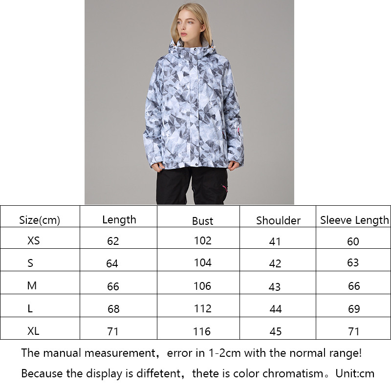 2021 m. žiemos naujas moterų slidinėjimo kostiumas lauko snieglenčių striukė Šilta slidinėjimo striukė vėjui nepralaidi vandeniui kvėpuojanti viršutinė medvilninė striukė