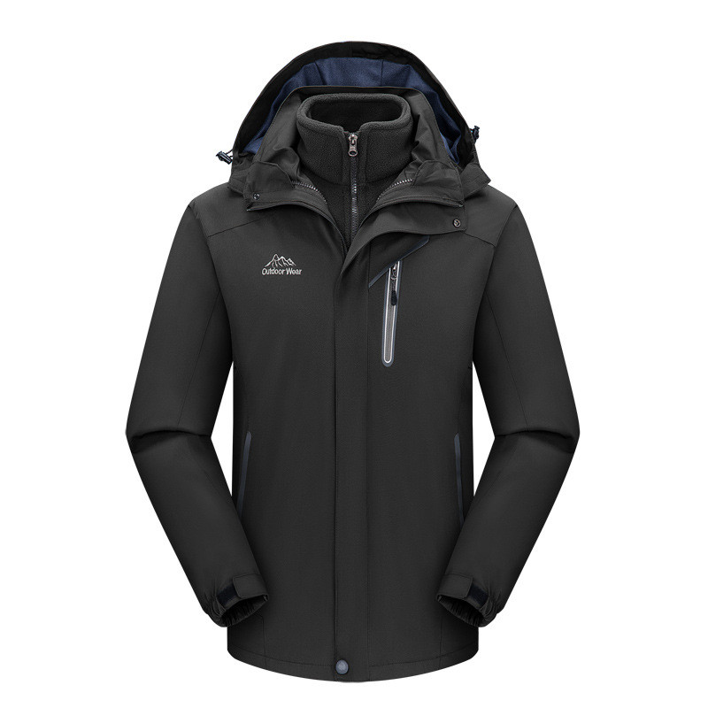 Talvejope välistingimustes kasutamiseks mõeldud meeste spandexist välistingimustes eemaldatav mägironimisjope Kolm-ühes kaheosaline fliisist suusajope