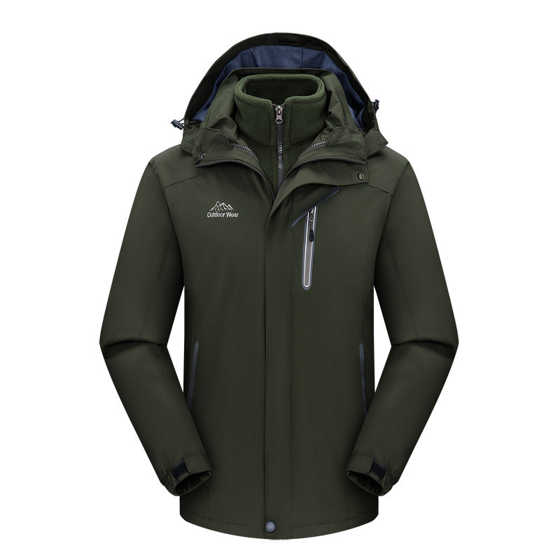 Talvejope välistingimustes kasutamiseks mõeldud meeste spandexist välistingimustes eemaldatav mägironimisjope Kolm-ühes kaheosaline fliisist suusajope