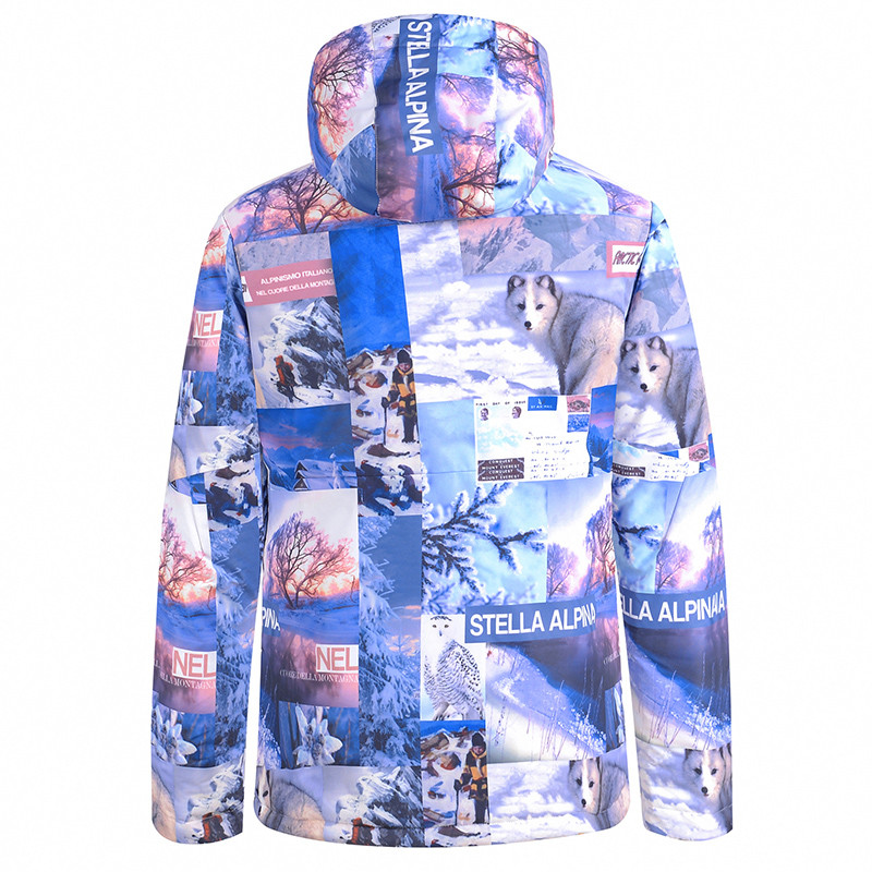 -30 Žiemos slidinėjimo kostiumas vyrams Šiltas nuo vėjo lauko slidinėjimo sportinis snieglenčių kostiumas Šalčiui atsparus vandeniui atsparus madingų spalvų rinkinys