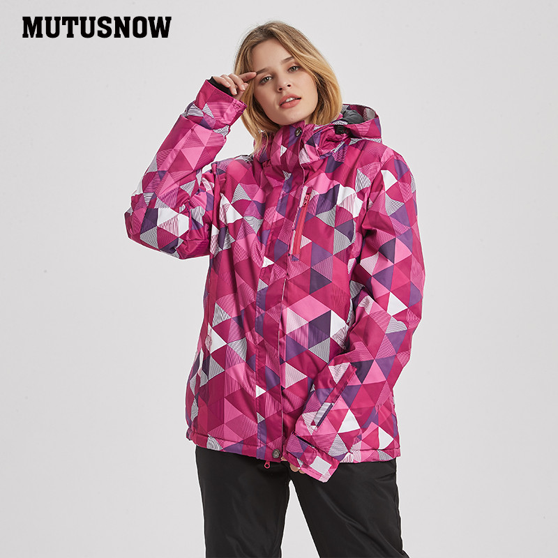 2020 m. Nauja žiemos stovyklavietė Žygiai Slidinėjimas Moteriška slidinėjimo striukė Orui pralaidi sportinė apranga su gobtuvu moteriška, vandeniui atspari viršutinė snieglenčių striukė