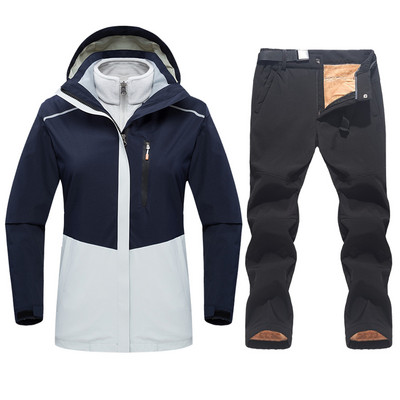 Moteriškas slidinėjimo kostiumas, atsparus vandeniui, vilnonis slidinėjimo striukės kelnės, moteriškos slidinėjimo kostiumai, moteriškos žiemos sporto šakos, šiltas, kvėpuojantis slidžių rinkinys