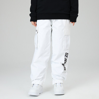 2022 m. Naujos Slidinėjimo Kelnės Moteriški Vyriški Kombinezonai Lauke Žygio kalnuose Snieglenčių kelnės Slidinėjimo kostiumai Neperšlampami Neperšlampami Kelnės Laisvos