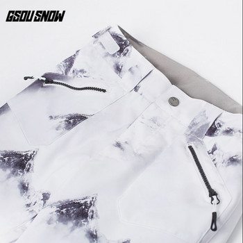Дамски ски панталони с марка GSOU SNOW Водоустойчиви панталони за сноуборд Зимни ски на открито Спортни панталони за сноуборд Дамски дрехи за сняг