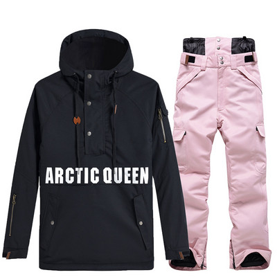 2022 m. žiemos drabužių slidinėjimo rinkinys, moteriška snieglenčių striukė Vyriška kombinezonas, atsparus vėjui, vandeniui atsparus slidinėjimo kostiumas, pastorintas šiltos sniego kelnės
