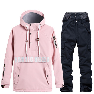 2022 m. žiemos drabužių slidinėjimo rinkinys, moteriška snieglenčių striukė Vyriška kombinezonas, atsparus vėjui, vandeniui atsparus slidinėjimo kostiumas, pastorintas šiltos sniego kelnės
