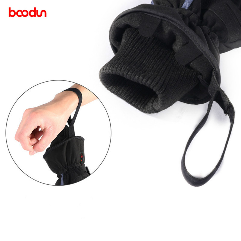 Boodun Vyriškos Moteriškos lietimui jautrios sniego pirštinės žieminės snieglenčių pirštinės, vandeniui atsparios vėjui, šiltos slidinėjimo pirštinės su apyranke