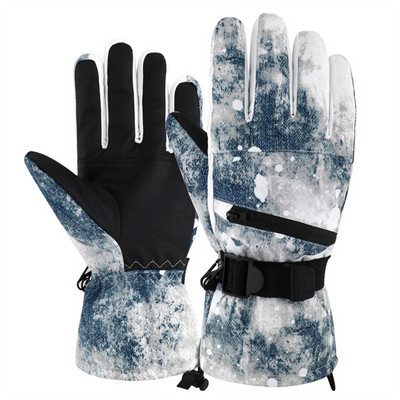 Žiemos Vyrai Moteriškos Šiltos Slidinėjimo Pirštinės Neperšlampamos Riedlentės Motociklų Važiavimas Dviračiu Sniego Vėjo nepraleidžiančios terminės pirštinės