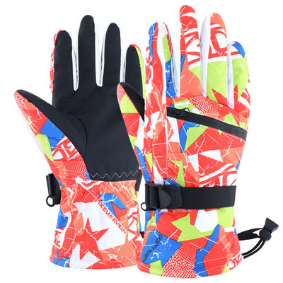 Žiemos Vyrai Moteriškos Šiltos Slidinėjimo Pirštinės Neperšlampamos Riedlentės Motociklų Važiavimas Dviračiu Sniego Vėjo nepraleidžiančios terminės pirštinės