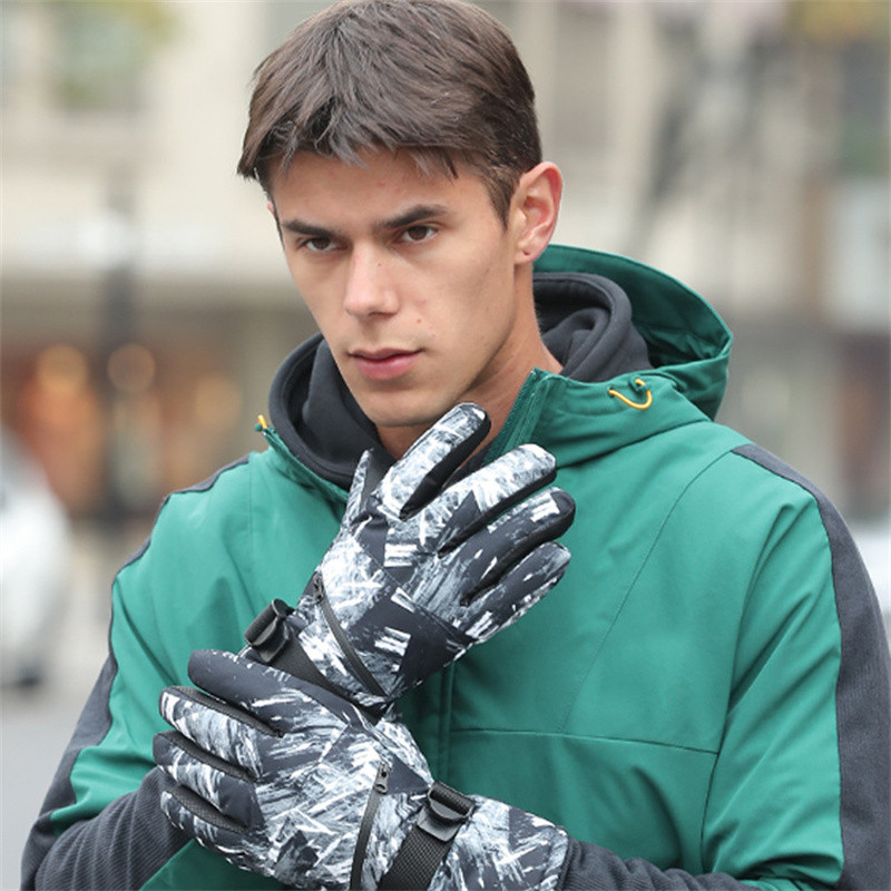 Žiemos Vyrai Moteriškos Šiltos Slidinėjimo Pirštinės Neperšlampamos Riedlentės Motociklų Važiavimas Dviračiu Sniego Vėjo nepraleidžiančios terminės pirštinės