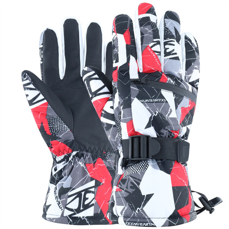 Žiemos Vyrai Moteriškos Šiltos Slidinėjimo Pirštinės Neperšlampamos Riedlentės Motociklų Važiavimas Dviračiu Sniego Vėjo nepraleidžiančios terminės pirštinės