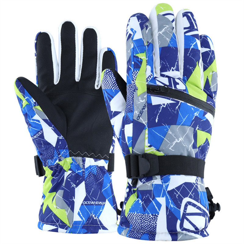 Žiemos Vyrai Moteriškos Šiltos Slidinėjimo Pirštinės Neperšlampamos Riedlentės Motociklų Važiavimas Dviračiu Sniego Vėjo nepraleidžiančios terminės pirštinės