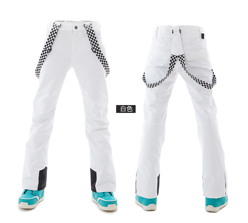 Moteriškos žiemos slidinėjimo kelnės lauke, kvėpuojančios ir šiltos pastorintos snieglenčių kelnės