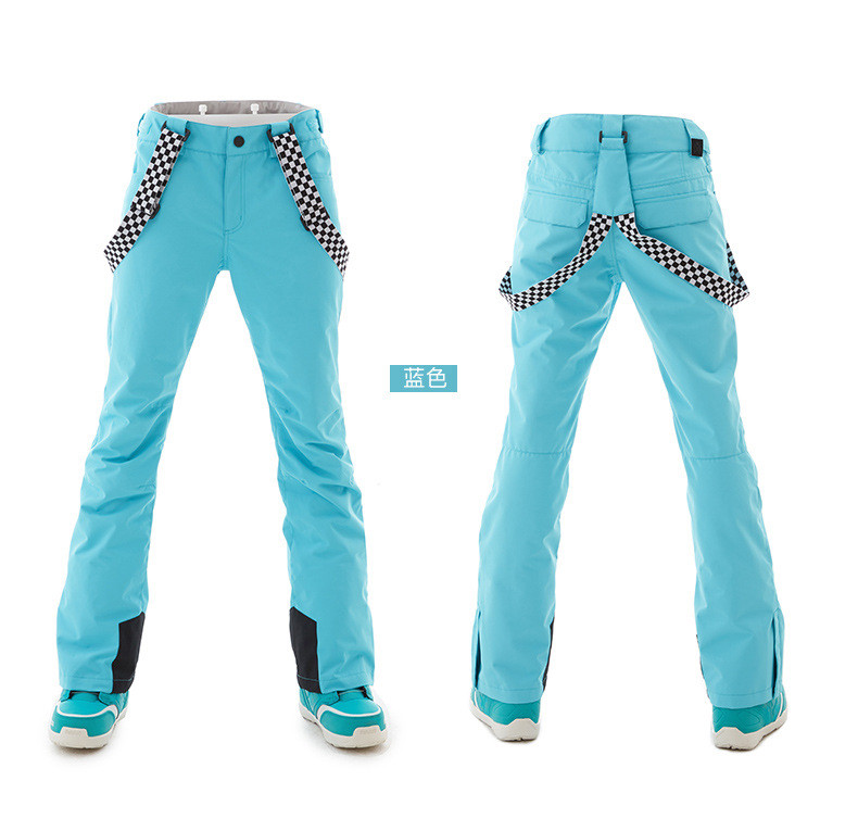 Moteriškos žiemos slidinėjimo kelnės lauke, kvėpuojančios ir šiltos pastorintos snieglenčių kelnės