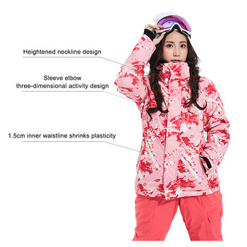 VECTOR Ски якета Жени, мъже, палто за сноуборд, зимно туризъм, къмпинг оборудване, ветроустойчиво затоплящо облекло с принт, ски костюм