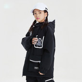 Vaikų slidinėjimo striukė mergaičių slidinėjimo kostiumas snieglenčių striukė berniukams vandeniui atsparus medvilninis vaikiškas slidinėjimo kostiumas žieminiai drabužiai terminis viršutinis gaubtas su užtrauktuku