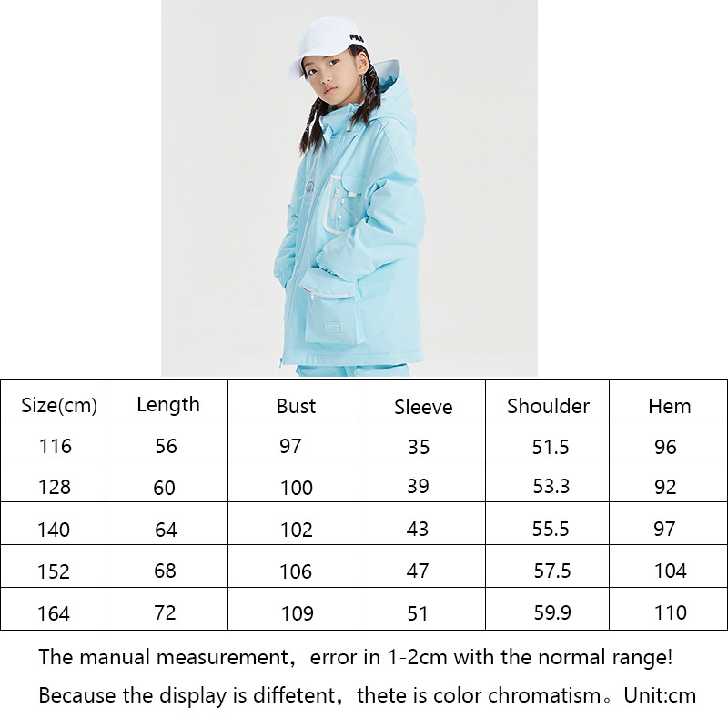 Vaikų slidinėjimo striukė mergaičių slidinėjimo kostiumas snieglenčių striukė berniukams vandeniui atsparus medvilninis vaikiškas slidinėjimo kostiumas žieminiai drabužiai terminis viršutinis gaubtas su užtrauktuku