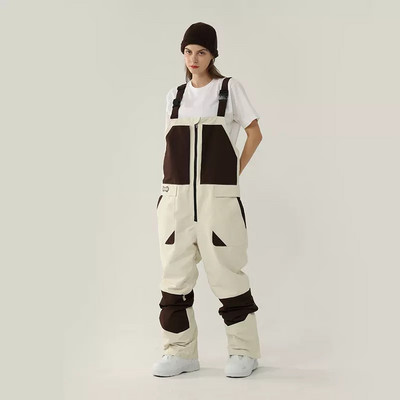 Naujos vientisos slidinėjimo kelnės moteriškos slidinėjimo kombinezonas nuo vėjo vyriškas lauko sportinis snieglenčių kostiumas, neperšlampamas sniego kostiumas.