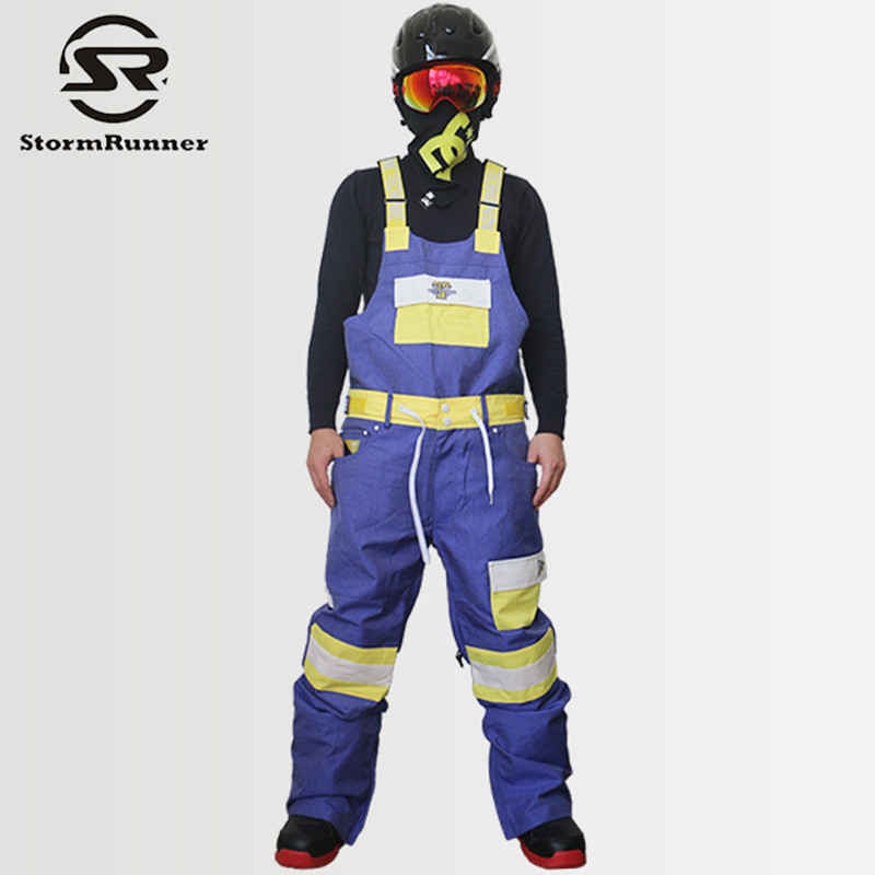 2022 m. Nauji snieglenčių diržai slidinėjimo kelnės vandeniui atsparūs dvigubi snieglenčių kombinezonai vyriški, atsparūs vandeniui, šilti