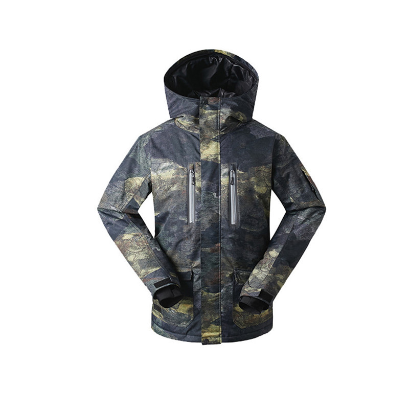 Gsou Snow Brand šilta slidinėjimo striukė vyrams Snieglentės Neperšlampama vėjui atspari kalnų slidinėjimo sportinė žieminė sportinė apranga Žieminiai paltai