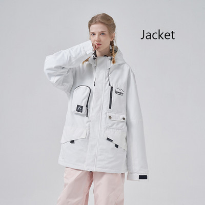 2022 m. nauja viršutinė slidinėjimo striukė Moteriška Vyriška su šiltu gobtuvu lauko sportinė snieglenčių striukė Vėjui atspari vandeniui slidinėjimo kostiumo paltai Žieminiai drabužiai