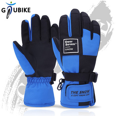 GTUBIKE Vaikams / suaugusiems, storos, šiltos, žieminės dviračių slidinėjimo pirštinės