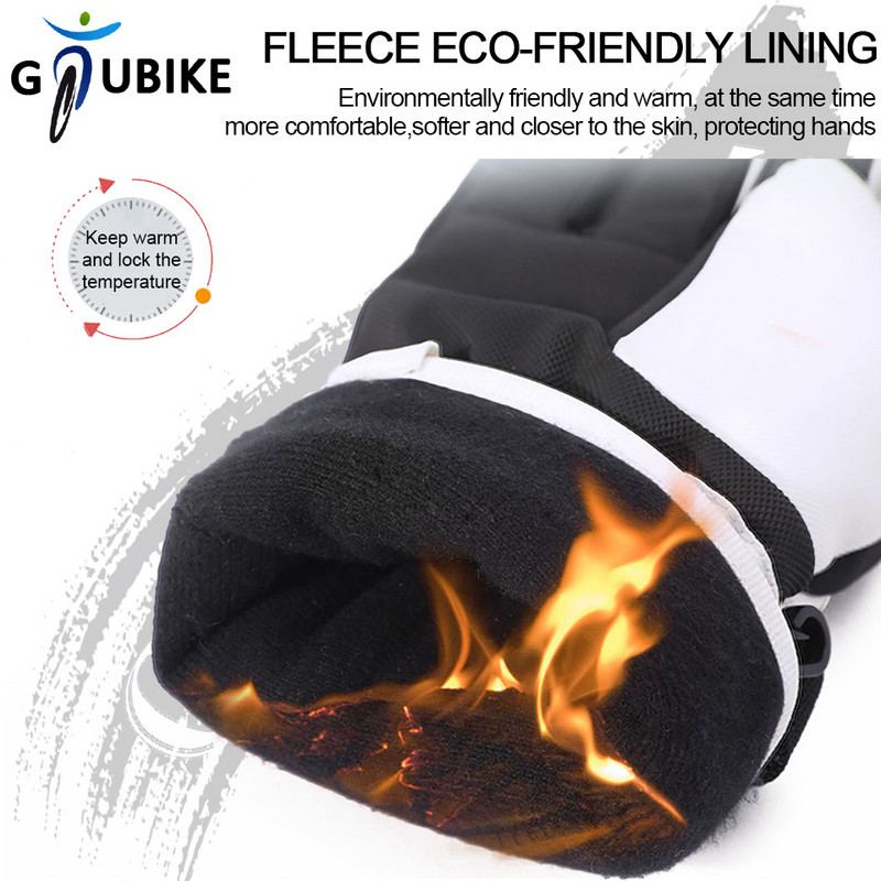 GTUBIKE Vaikams / suaugusiems, storos, šiltos, žieminės dviračių slidinėjimo pirštinės