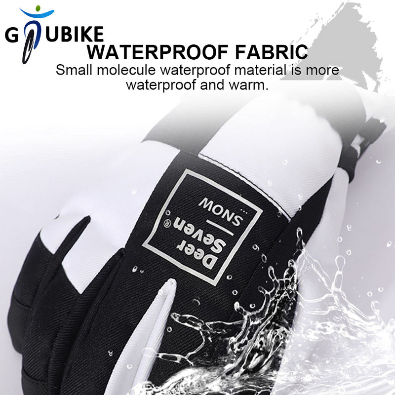 GTUBIKE Vaikams / suaugusiems, storos, šiltos, žieminės dviračių slidinėjimo pirštinės