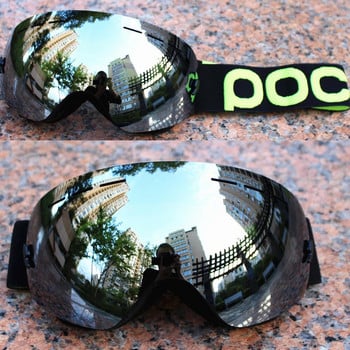 POC марка ски очила Двойни слоеве UV400 против мъгла голяма ски маска очила ски мъже жени сняг сноуборд Поляризирани лещи