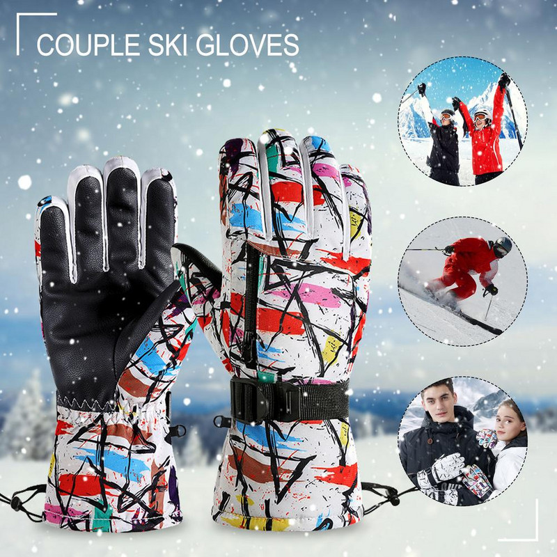 Muškarci, žene, zimske skijaške rukavice, vodootporne rukavice za snowboard s ekranom osjetljivim na dodir, za muškarce, žene, tople zimske rukavice za hladno vrijeme