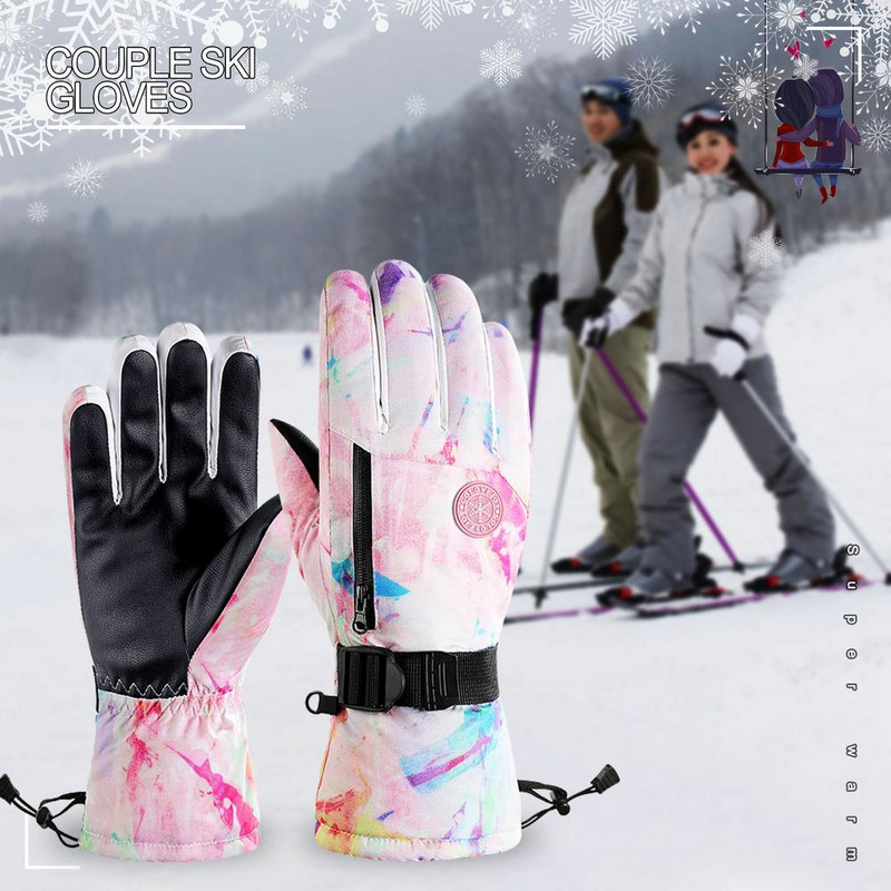 Muškarci, žene, zimske skijaške rukavice, vodootporne rukavice za snowboard s ekranom osjetljivim na dodir, za muškarce, žene, tople zimske rukavice za hladno vrijeme