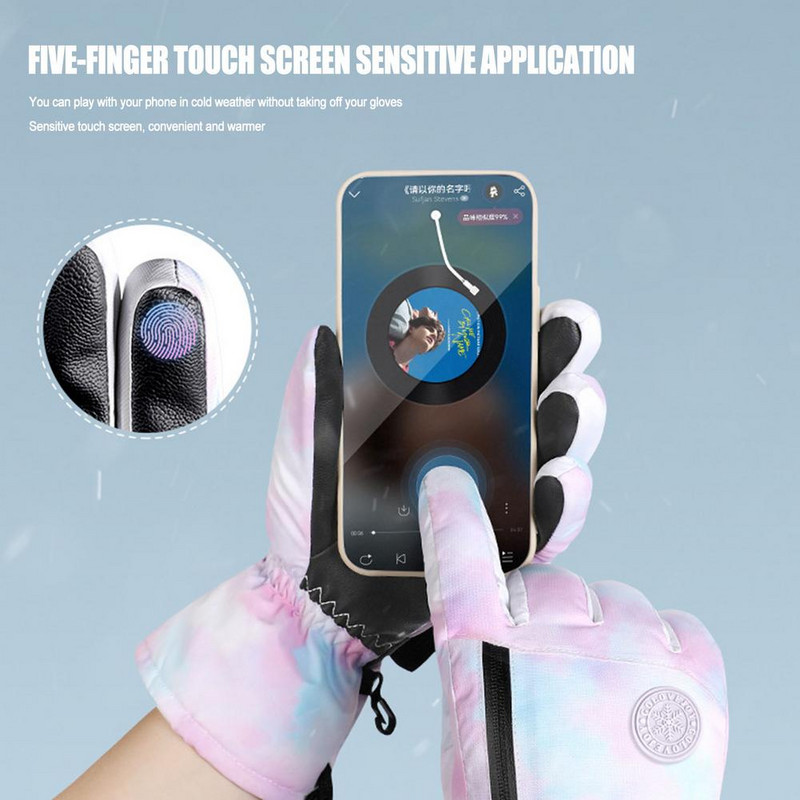 Muškarci, žene, zimske skijaške rukavice, vodootporne rukavice za snowboard s ekranom osjetljivim na dodir, za muškarce, žene, tople zimske rukavice za hladno vrijeme
