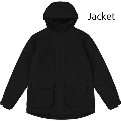 Nauja aukščiausios kokybės slidinėjimo striukė moteriška lauko snieglenčių striukė Vyriška slidinėjimo komplektas su gobtuvu, vėjui atsparus, vandeniui atsparus laisvas žieminis drabužis, storas, šiltas