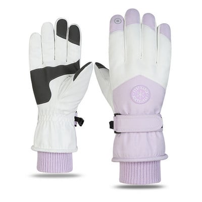 Naujos slidinėjimo pirštinės vyrams ir moterims, važiuojantiems motociklais Apsaugos nuo vandens purslų jutiklinis ekranas, neslystantis ir aksominis vėjui atsparus žieminis