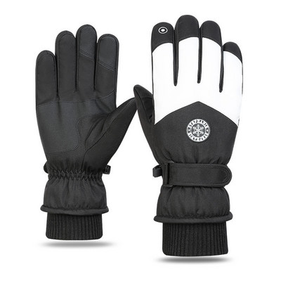 Naujos slidinėjimo pirštinės vyrams ir moterims, važiuojantiems motociklais Apsaugos nuo vandens purslų jutiklinis ekranas, neslystantis ir aksominis vėjui atsparus žieminis