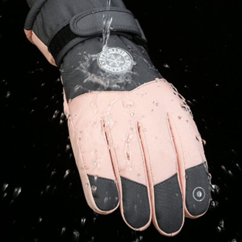 Naujos slidinėjimo pirštinės vyrams ir moterims, važiuojantiems motociklais Apsaugos nuo vandens purslų jutiklinis ekranas, neslystantis ir aksominis vėjui atsparus žieminis
