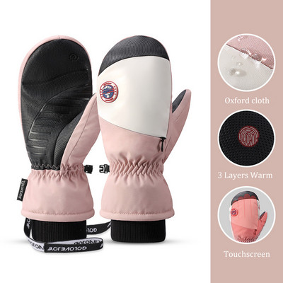 Muškarci Žene Skijaške rukavice Unutarnje 5 prstiju Zimske biciklističke trčanje Snowboard Vožnja Sportske rukavice Vjetrootporne debele rukavice za snijeg