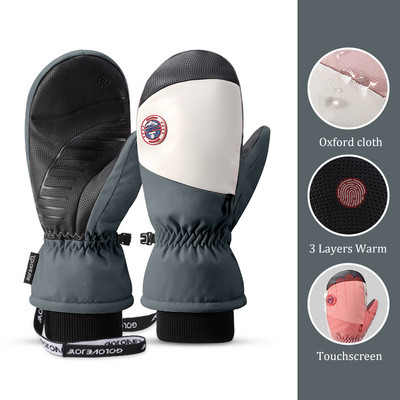 Muškarci Žene Skijaške rukavice Unutarnje 5 prstiju Zimske biciklističke trčanje Snowboard Vožnja Sportske rukavice Vjetrootporne debele rukavice za snijeg