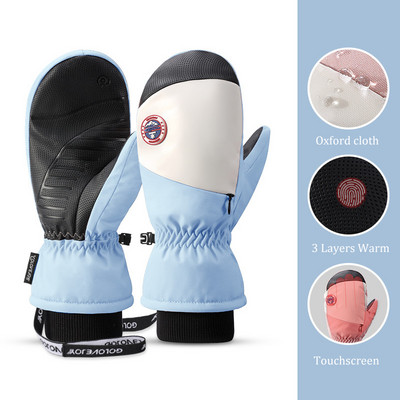 Muškarci Žene Skijaške rukavice Unutarnje 5 prstiju Zimske biciklističke trčanje Snowboard Vožnja Sportske rukavice Vjetrootporne debele rukavice za snijeg